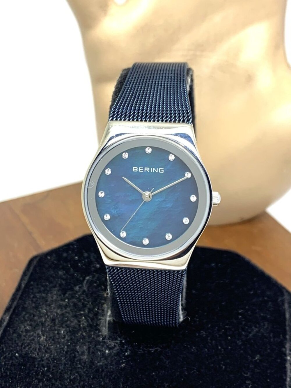 Bering Women's Watch 12927-307 Quartz Silver Blue Dial Mesh Stainless Steel 27mm - Picture 14 of 15
